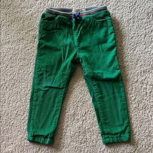 Baby Boden Green Corduroy Double Lined Pants